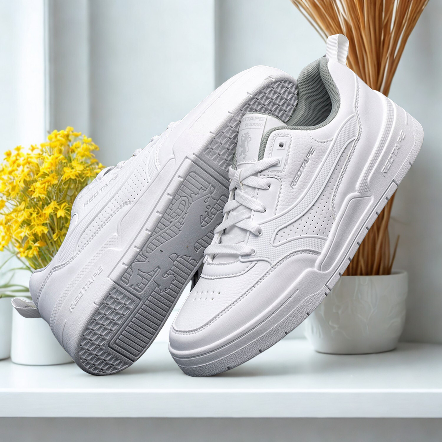 RedTape Classic Sneaker Shoes For Men | Stylish and Comfortable | White Edition